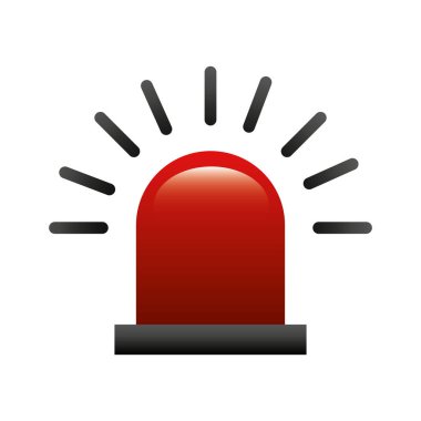 Alarm siren izole simgesi