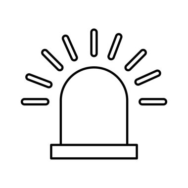 Alarm siren izole simgesi