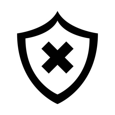 Güvenlik kalkan izole simgesi