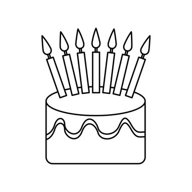 lezzetli tatlı pasta izole simgesi