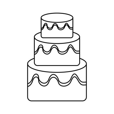 lezzetli tatlı pasta izole simgesi