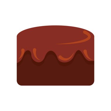 lezzetli tatlı pasta izole simgesi