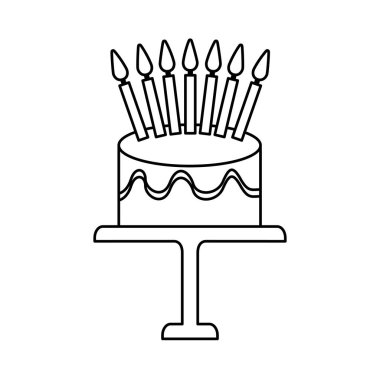 lezzetli tatlı pasta izole simgesi