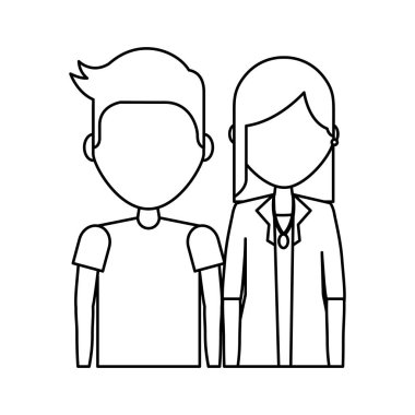 Genç çift mutlu simgesi