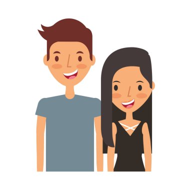 Genç çift mutlu simgesi