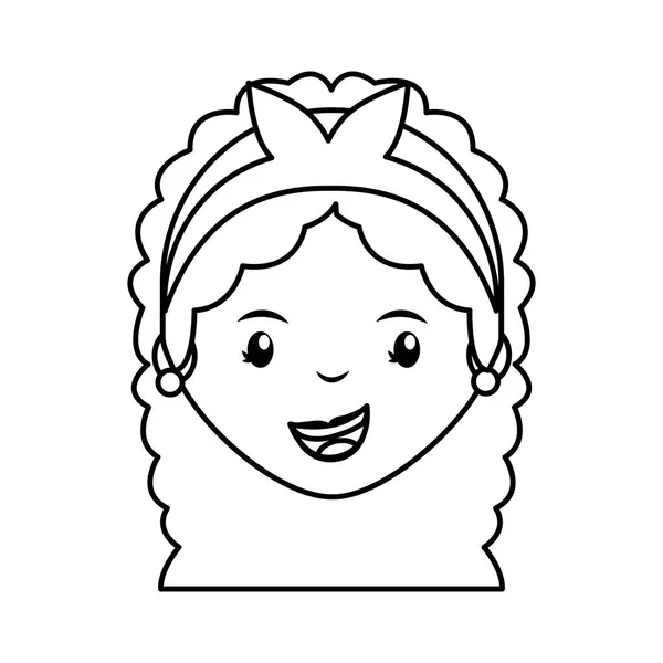 Carácter avatar mujer joven — Vector de stock