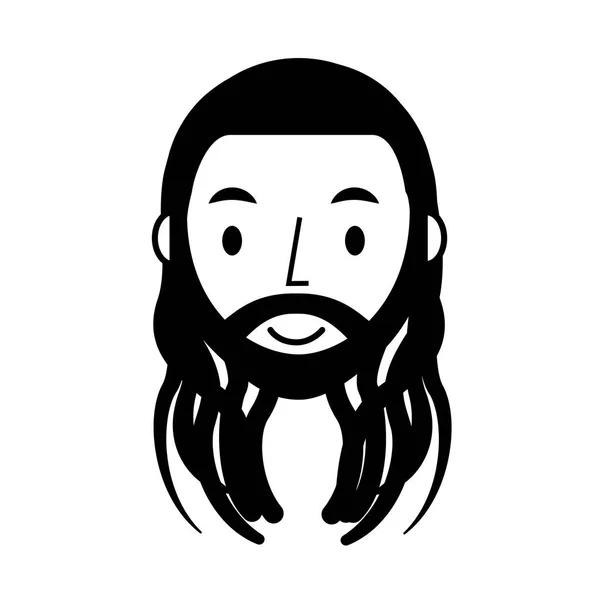 Reggae hombre carácter icono — Vector de stock