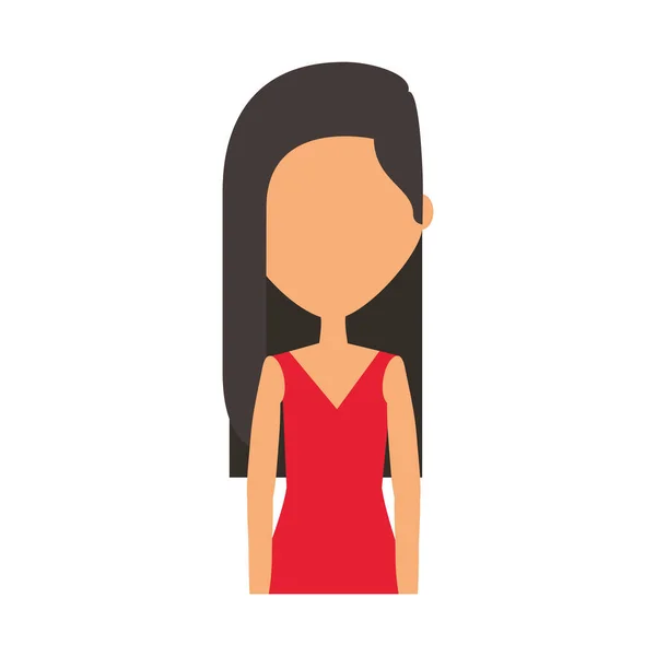 Carácter avatar mujer joven — Vector de stock