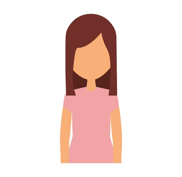 Carácter avatar mujer joven — Vector de stock