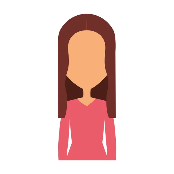 Jovem mulher avatar personagem —  Vetores de Stock