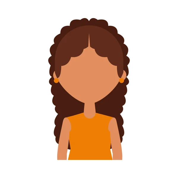 Jovem mulher avatar personagem —  Vetores de Stock