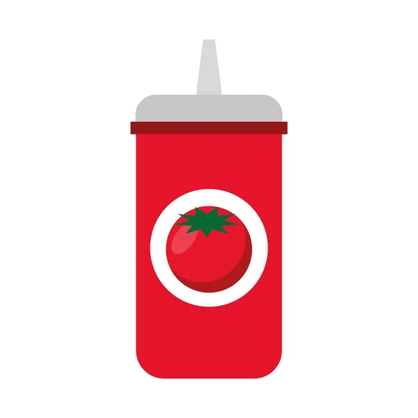 Ketchupflasche isolierte Ikone — Stockvektor