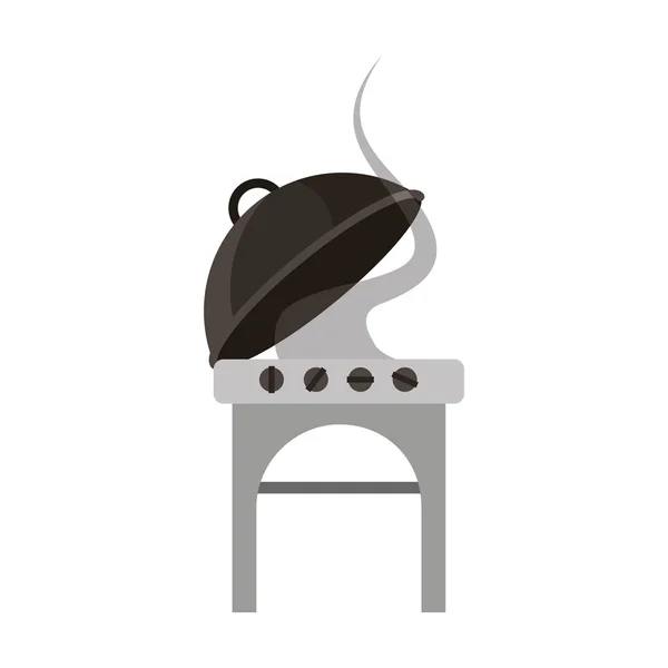 Horno parrilla barbacoa icono — Vector de stock