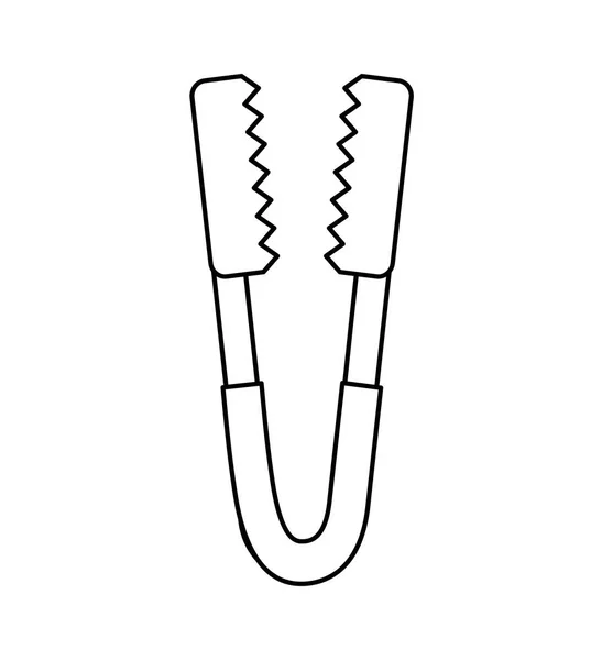 Roosteren gebruiksvoorwerp bestek pictogram — Stockvector