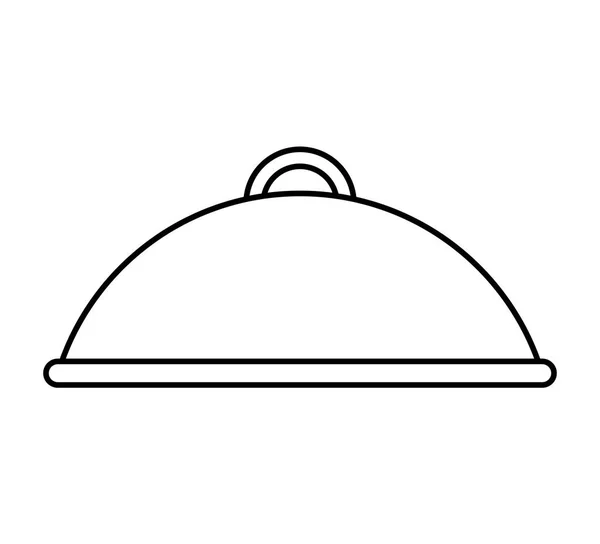Plateau serveur icône isolée — Image vectorielle