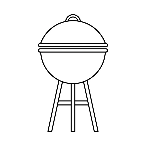 Oven grill BBQ-pictogram — Stockvector