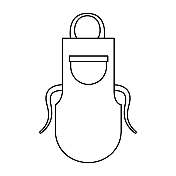 Kitchen apron isolated icon — Stock Vector