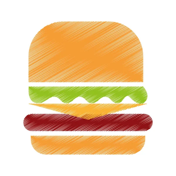 Delicioso hambúrguer ícone isolado — Vetor de Stock