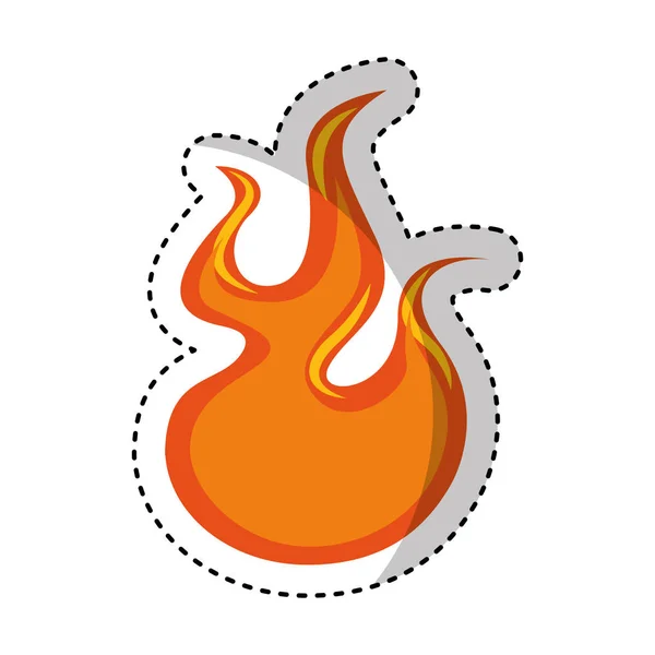 화재 불꽃 고립 된 아이콘 — 스톡 벡터