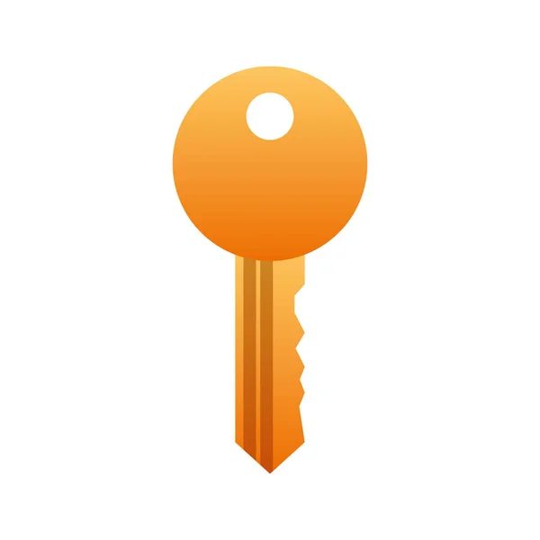 Key door isolated icon — Stock Vector