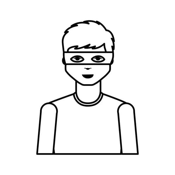Hırsız avatar karakter simgesi — Stok Vektör