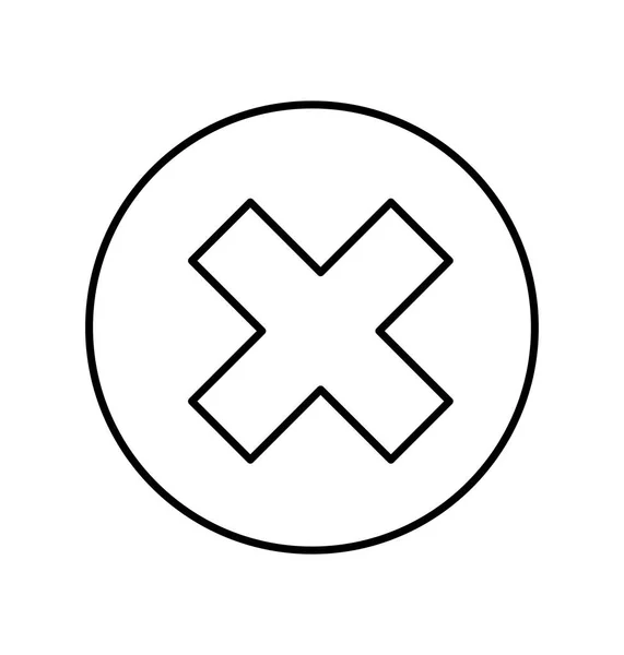 X Shape Over White. Delete, Remove, Cancel Symbol. Royalty Free