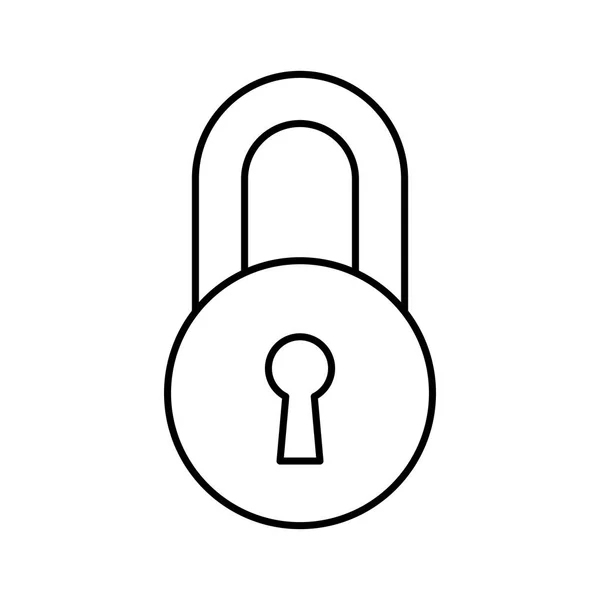 Padlock secure isolated icon — Stock Vector