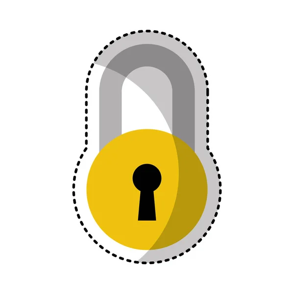 Bezpečné izolované ikona visacího zámku — Stockový vektor