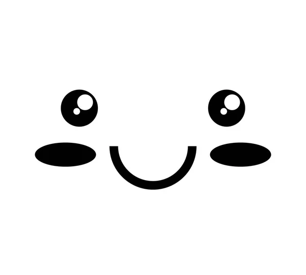 Visage kawaii icône de style — Image vectorielle