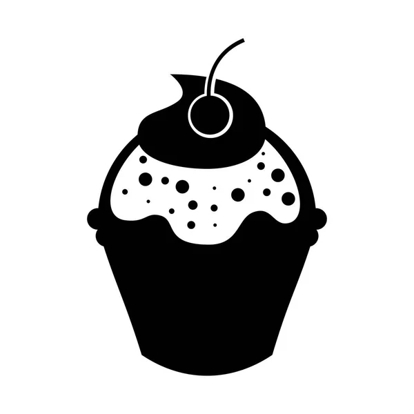 Läckra cupcake isolerade ikonen — Stock vektor