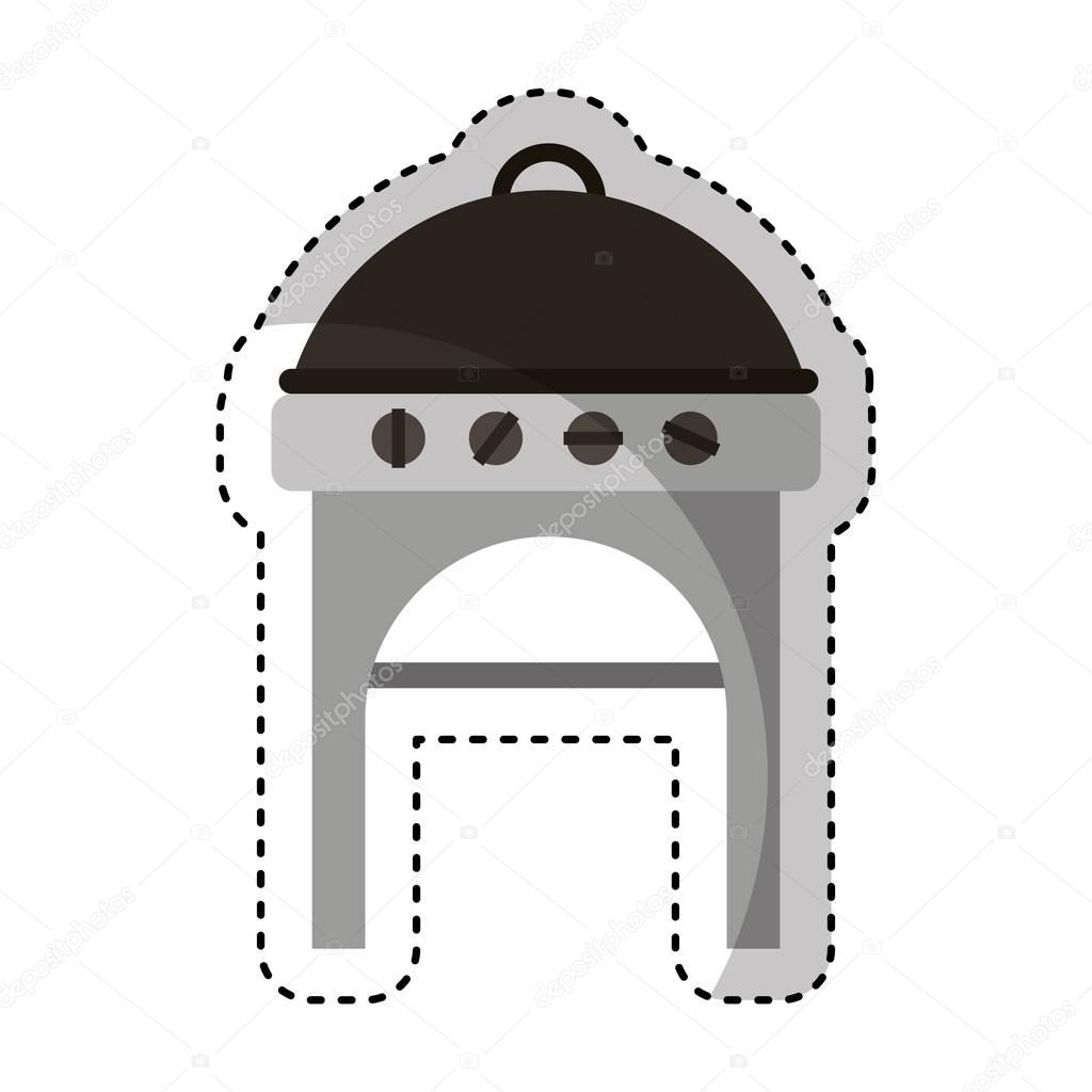 Backofen Grill Bbq Symbol — Stockvektor © yupiramos 135496124