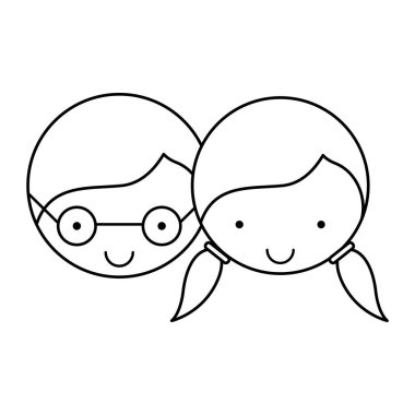 sevimli küçük çift karakter