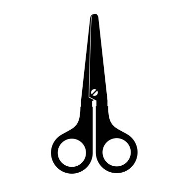 makas siluet izole simgesi