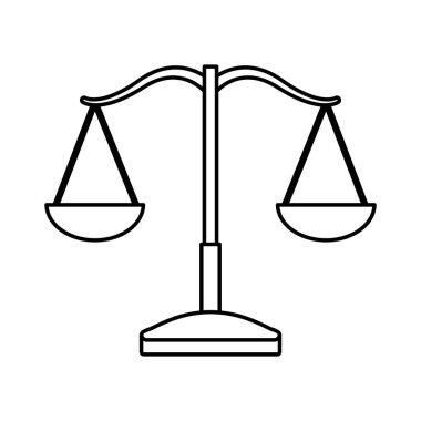 denge adalet izole simgesi