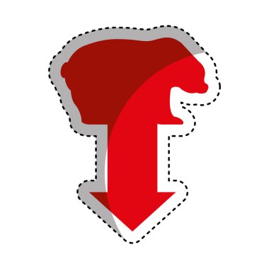 ayı ekonomi sembol izole simgesini