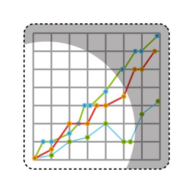 istatistik grafik izole simgesi