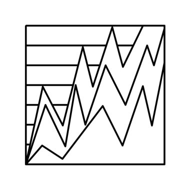 istatistik grafik izole simgesi