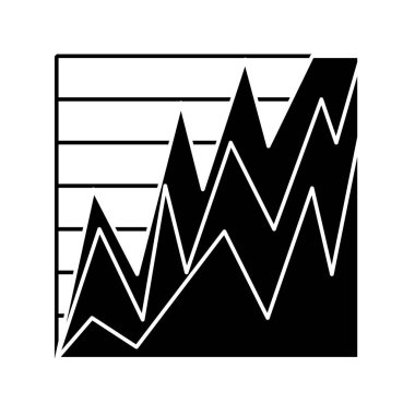 istatistik grafik izole simgesi