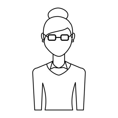 Büyükanne karakteri izole simgesi