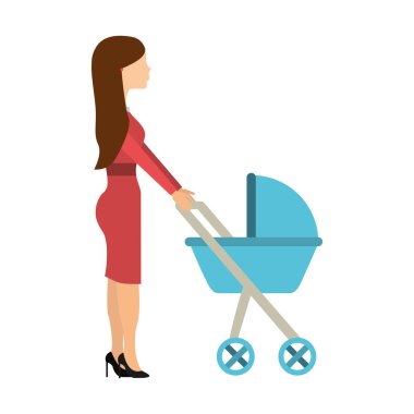 Anne bebek izole simgesiyle