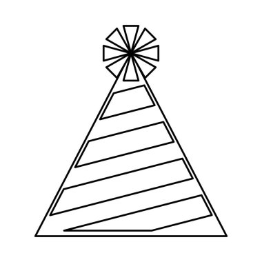 komik şapka parti izole simgesi