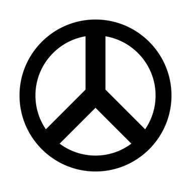 Barış sembolü izole simgesi