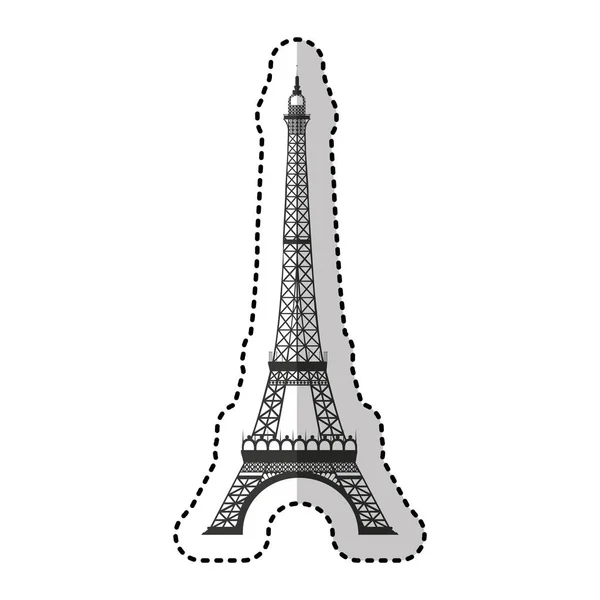 Eiffel tower isolerade ikonen — Stock vektor