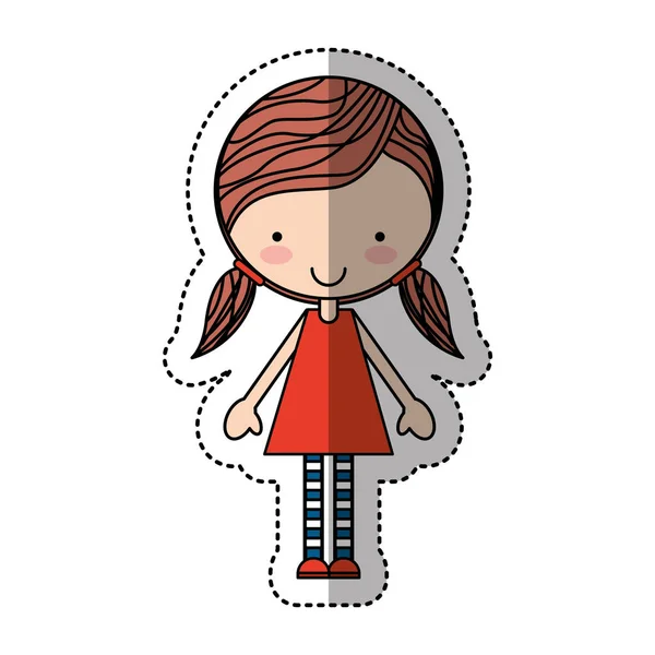 Niedliche kleine Mädchen Charakter — Stockvektor