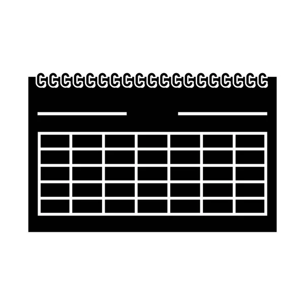 Ícone de lembrete de calendário isolado — Vetor de Stock