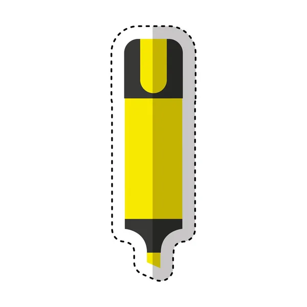 Highlighter ikon terisolasi pena - Stok Vektor