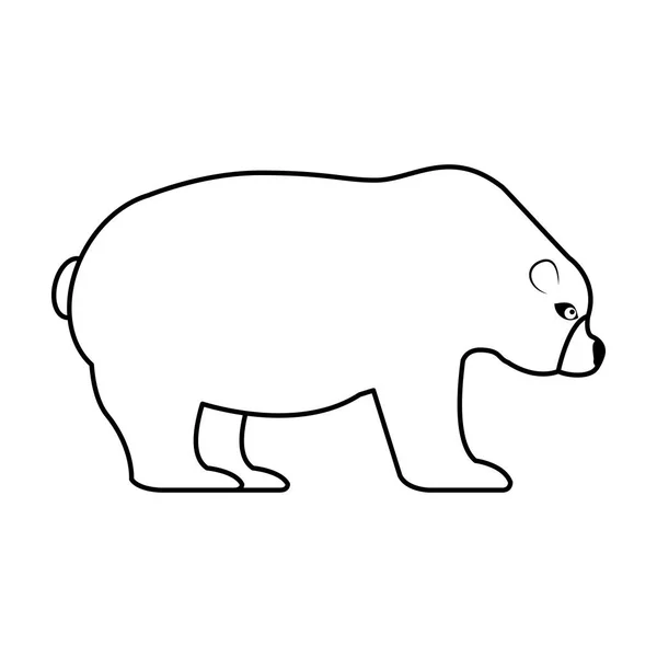 Urso ícone isolado símbolo de economia — Vetor de Stock