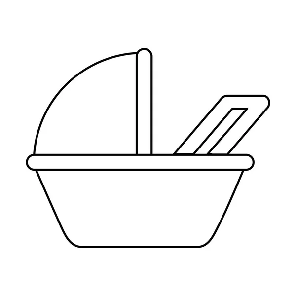 Kar baby geïsoleerde pictogram — Stockvector