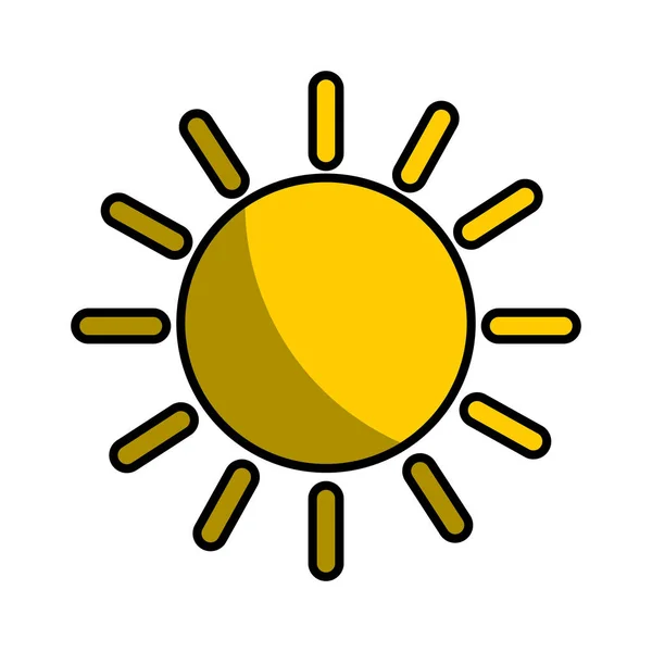 Soleil signe climatique icône — Image vectorielle