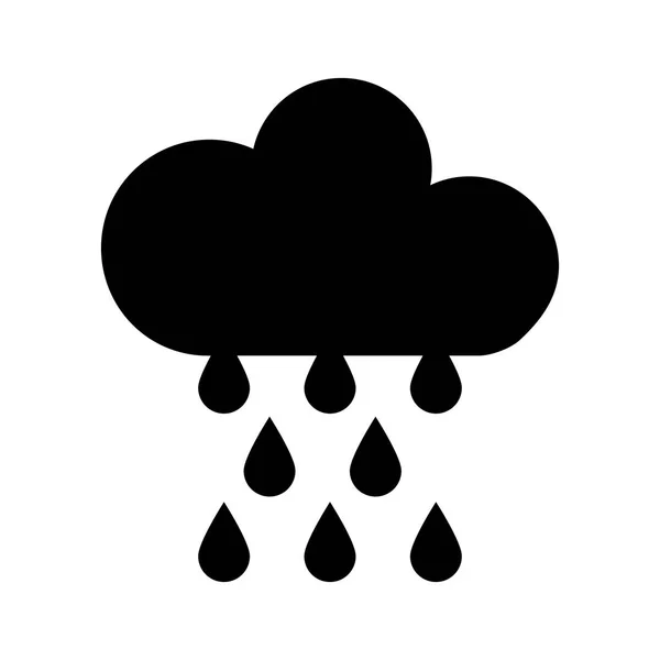 雨云滴气候标志孤立的图标 — 图库矢量图片